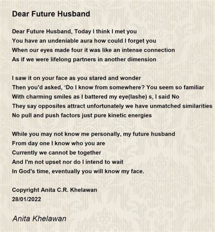 Dear Future Husband: A Heartfelt Letter to My Future Partner