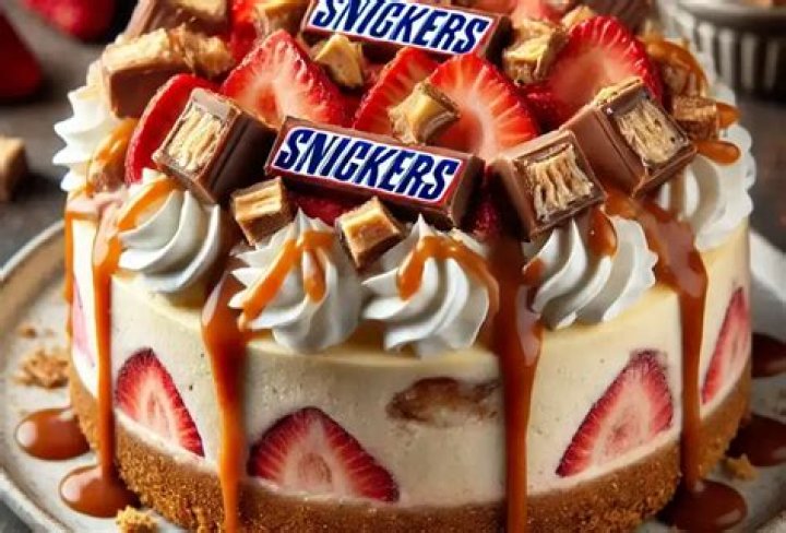 Delicious Snickers Strawberry Cheesecake: A Perfect Indulgence