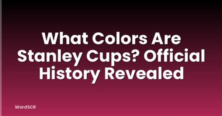 Exploring the Vibrant World of Stanley Cup Colors